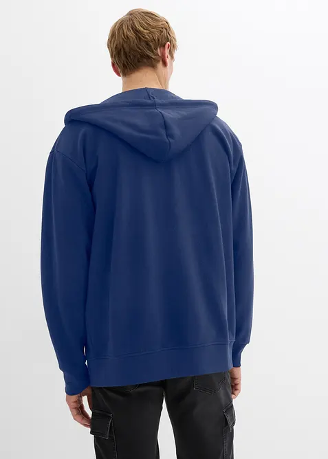 Sweat zipp&eacute; ample &agrave; capuche, bonprix