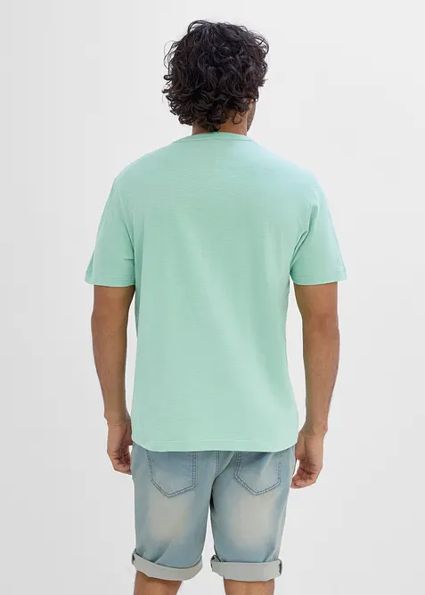 T-shirt col tunisien 100% coton, bonprix