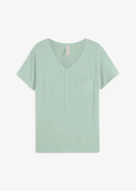 T-Shirt mit Knopfleiste, bonprix