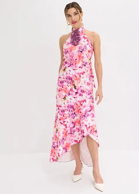 Robe de soir&eacute;e avec fleurs appliqu&eacute;es, bonprix