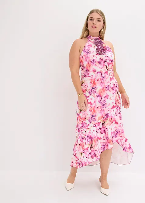 Robe de soir&eacute;e avec fleurs appliqu&eacute;es, bonprix