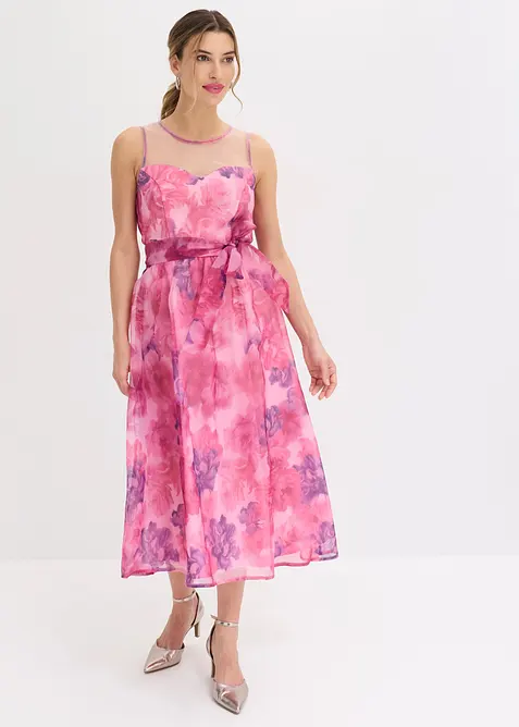 Robe midi en tulle d&eacute;licat, bonprix
