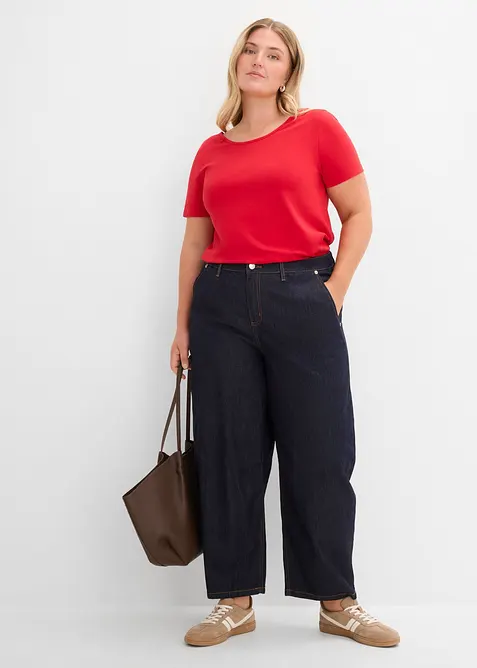 Lot de 2 T-shirts &agrave; d&eacute;collet&eacute; plongeant dans le dos, bonprix