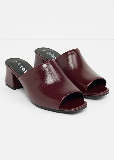 Mules &agrave; talon carr&eacute;, bonprix