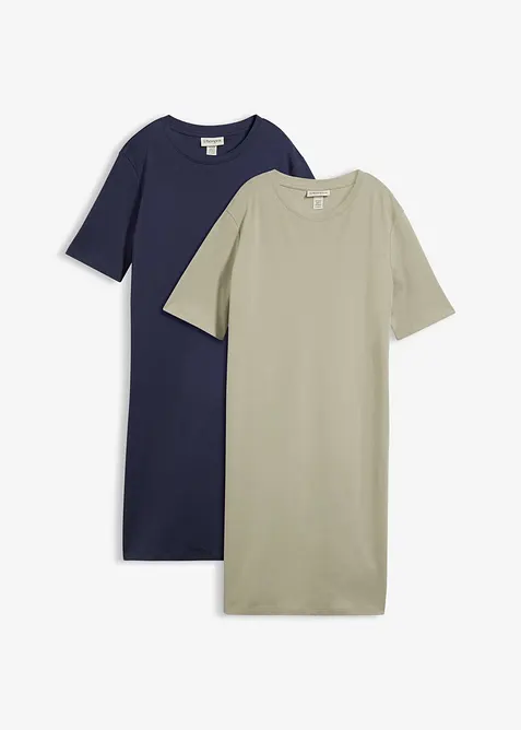 Shirtkleid (2er-Pack), bonprix