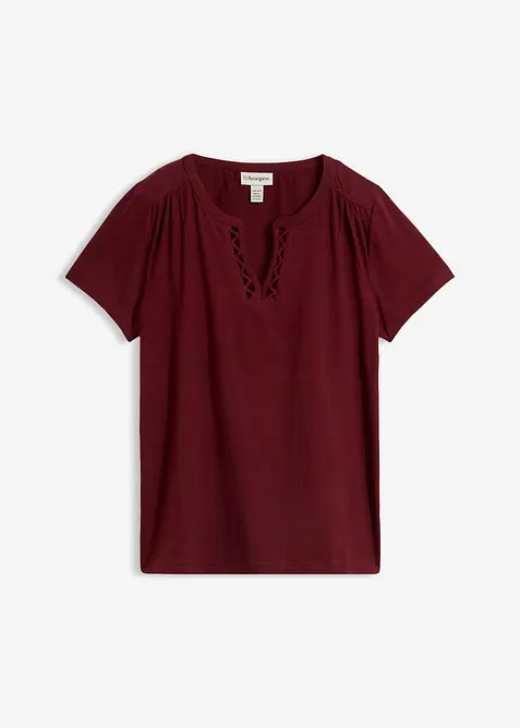 Shirt mit dekorativem Ausschnitt, bonprix
