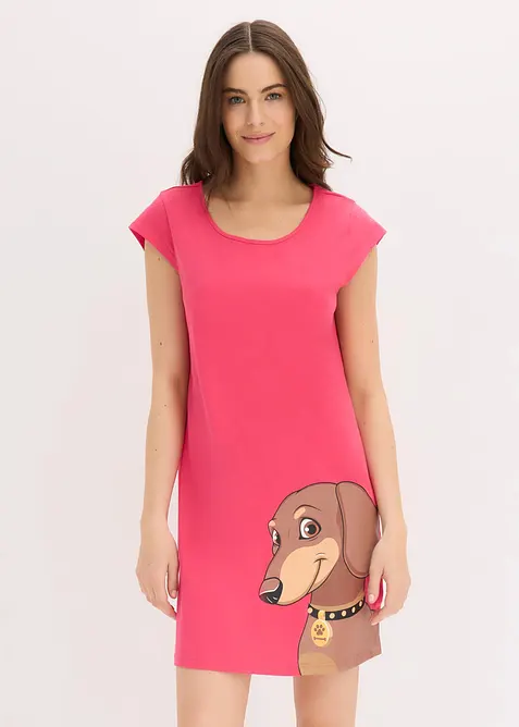 Chemise de nuit courte 100% coton, bonprix