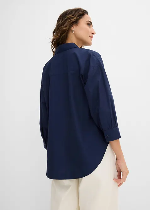 Oversize-Hemd aus Baumwolle mit 3/4 Arm, bonprix