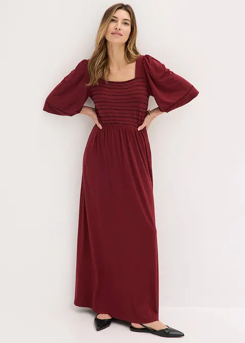 Robe longue et fluide en viscose extensible, bonprix