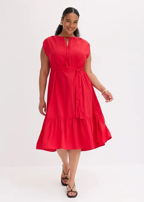 Hemdblusenkleid aus flie&szlig;ender Viscose, bonprix