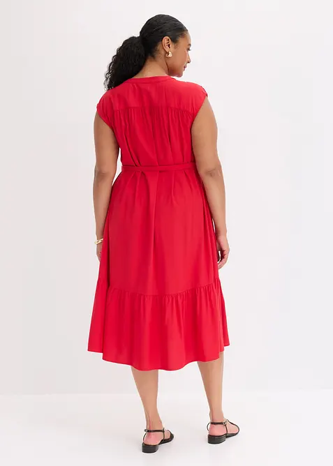 Hemdblusenkleid aus flie&szlig;ender Viscose, bonprix