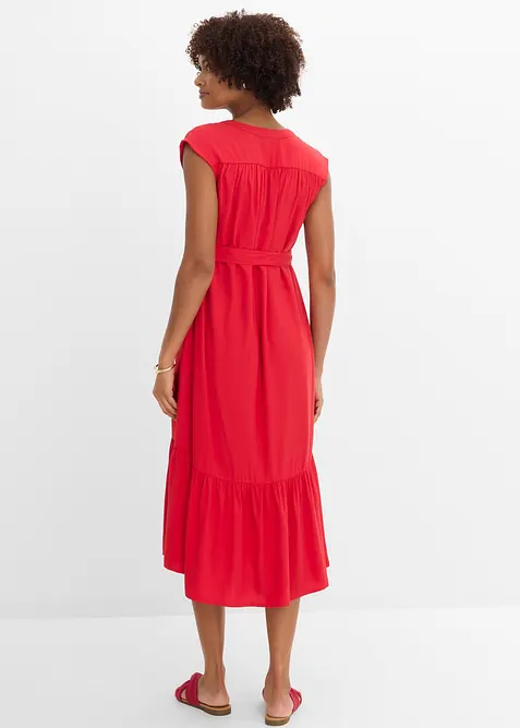Hemdblusenkleid aus flie&szlig;ender Viscose, bonprix