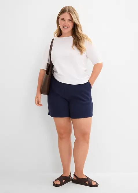 Strukturshorts aus reiner Baumwolle, bonprix