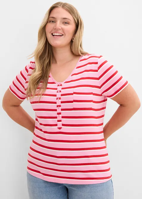 T-shirt en coton m&eacute;lang&eacute;, bonprix