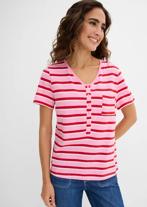 T-shirt en coton m&eacute;lang&eacute;, bonprix