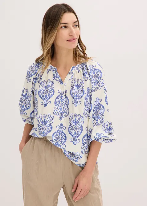 Bluse aus flie&szlig;endem Viskose-Mix, bonprix