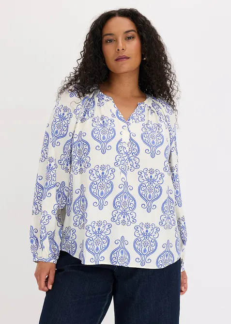 Blouse fluide en viscose m&eacute;lang&eacute;e, bonprix
