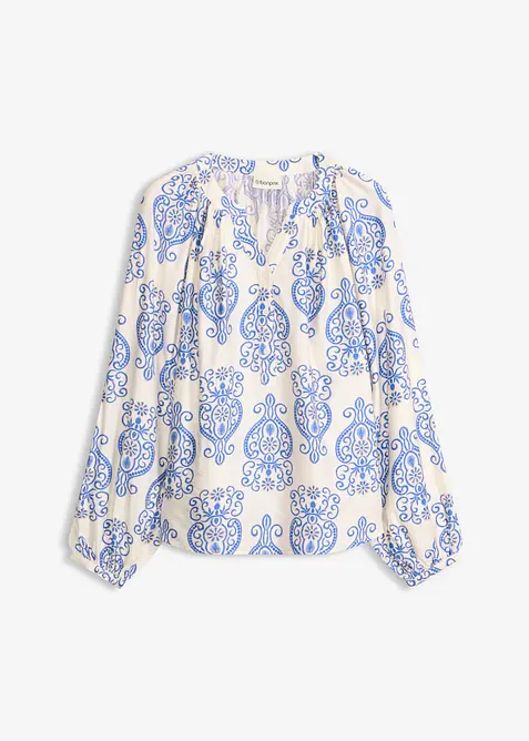 Blouse fluide en viscose m&eacute;lang&eacute;e, bonprix