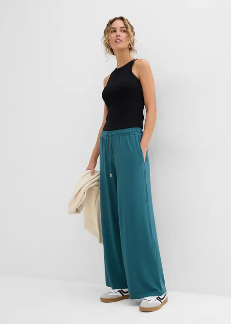 Jersey-Hose aus flie&szlig;ender Viskose, bonprix