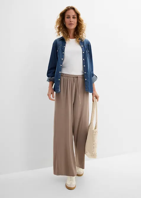 Jersey-Hose aus flie&szlig;ender Viskose, bonprix