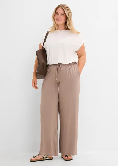 Jersey-Hose aus flie&szlig;ender Viskose, bonprix