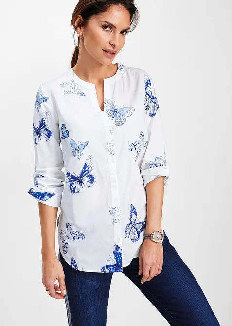 Chemisier imprim&eacute; en viscose, bonprix