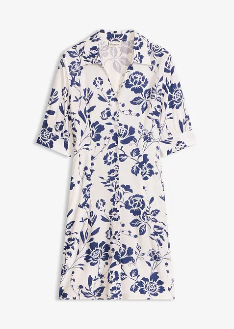 Blusenkleid aus flie&szlig;ender Viskose, bonprix