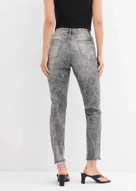Jean Mom taille haute avec effets destroy, bonprix