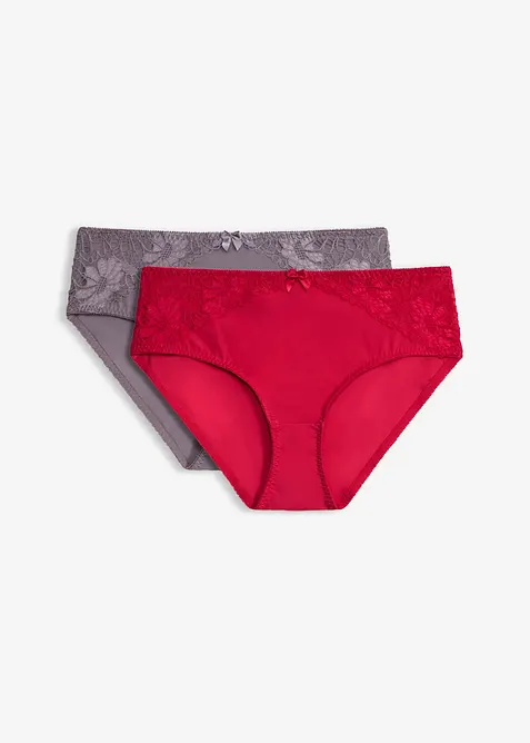 Maxislip mit Spitze (2er Pack), bonprix