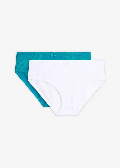 Maxislip mit Spitze (2er Pack), bonprix