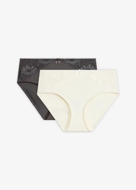 Maxislip mit Spitze (2er Pack), bonprix
