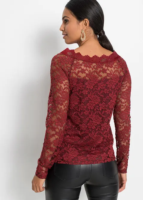 Spitzen-Langarmshirt, bonprix