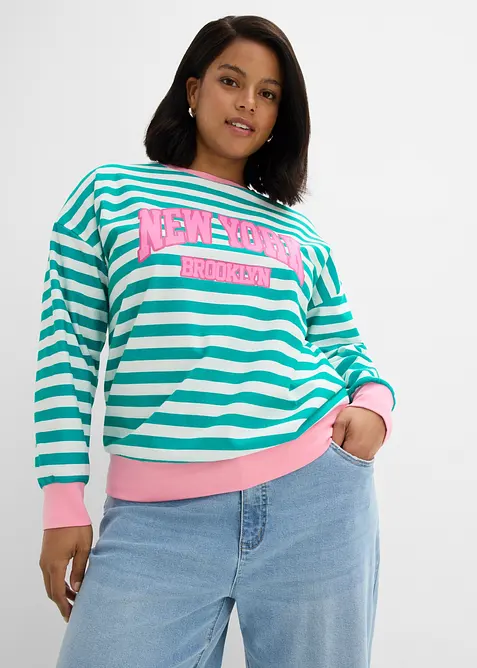 Sweat oversize 100% coton, bonprix