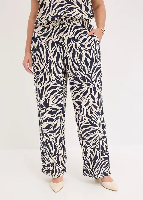 Pantalon taille extensible en viscose fluide, bonprix