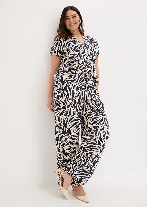 Pantalon taille extensible en viscose fluide, bonprix