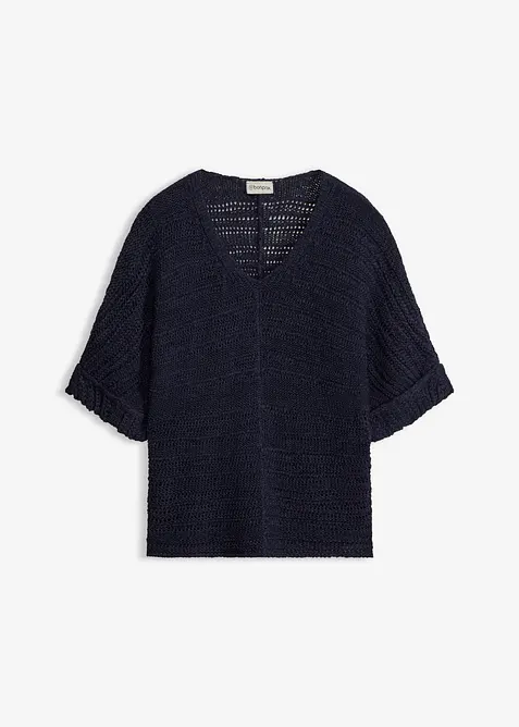 Pull en maille ajour&eacute;e, bonprix
