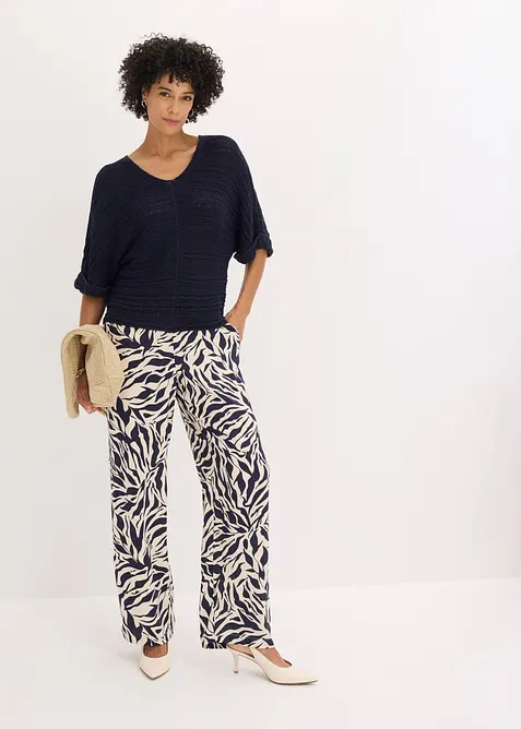 Pull en maille ajour&eacute;e, bonprix