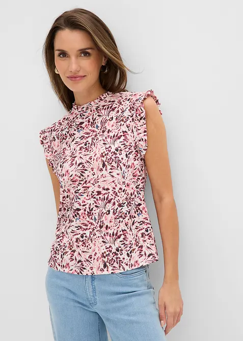 T-shirt en cr&ecirc;pe textur&eacute;, bonprix