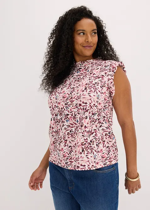 Shirt aus strukturiertem Cr&ecirc;pe, bonprix