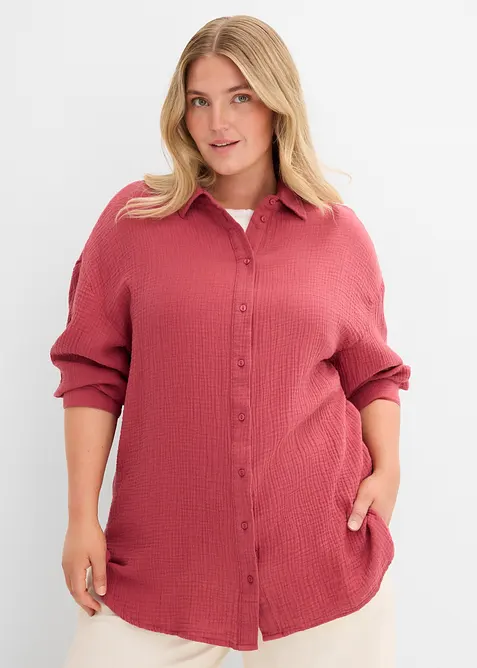 Hemdbluse aus Musselin, bonprix