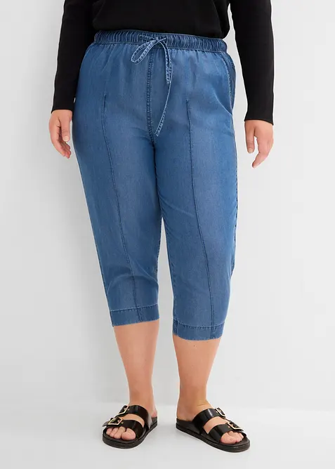 Pantalon carotte 7/8 en lyocell, bonprix