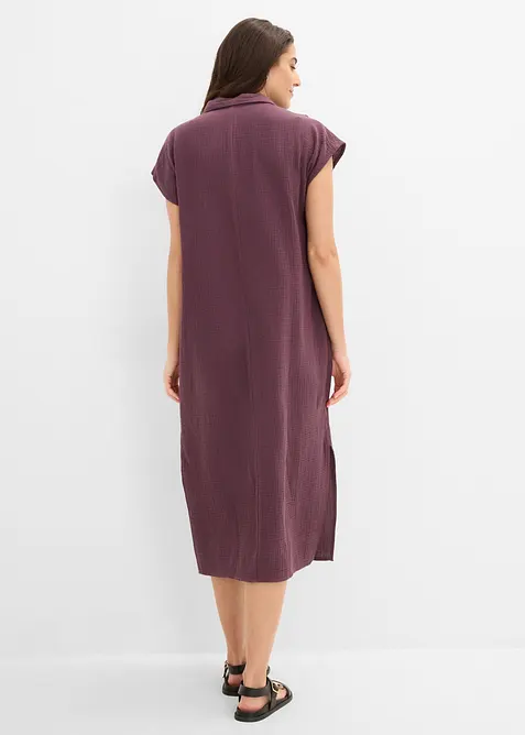 Kaftan-Kleid aus softem Musselin, bonprix