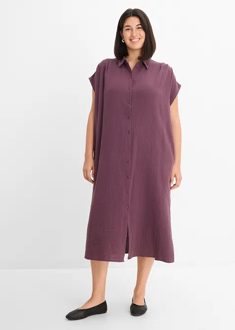 Kaftan-Kleid aus softem Musselin, bonprix