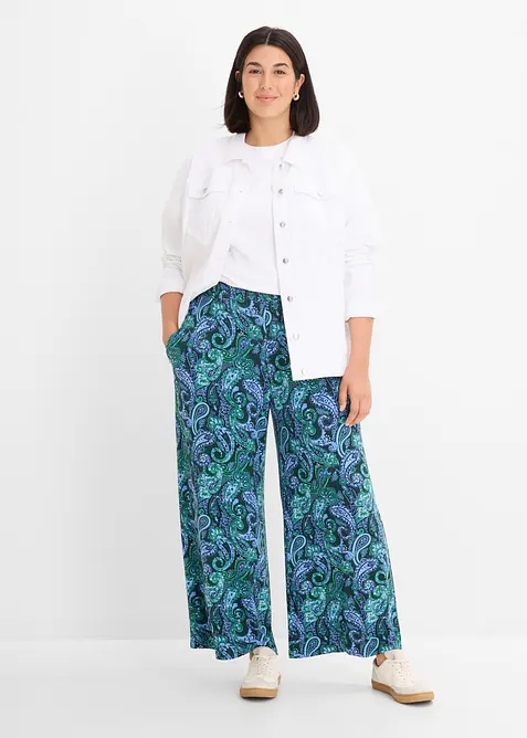 Pantalon fluide en jersey viscose, bonprix
