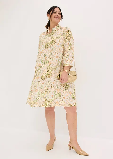 Hemdblusenkleid mit Paisley Design, bonprix