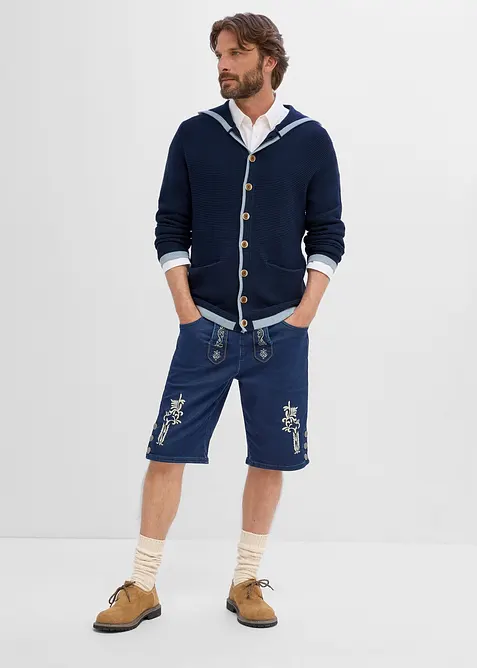 Trachten-Strickjacke aus weichem Baumwollmix, bonprix