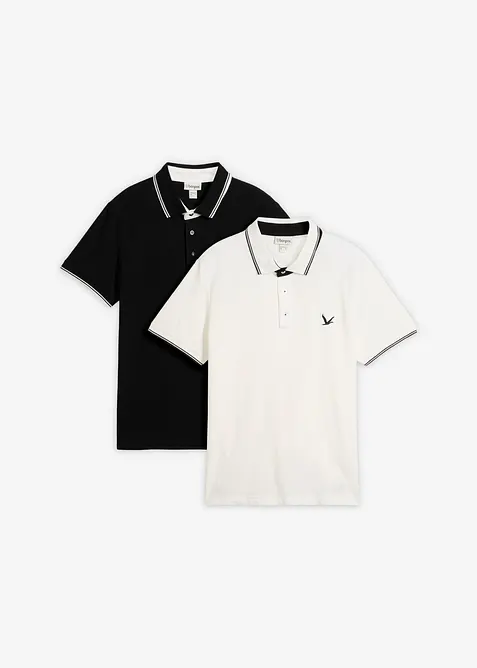 Poloshirt aus reiner Bio-Baumwolle (2er Pack), bonprix