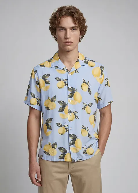 Chemise manches courtes JJ REBEL en viscose fluide, JJ REBEL