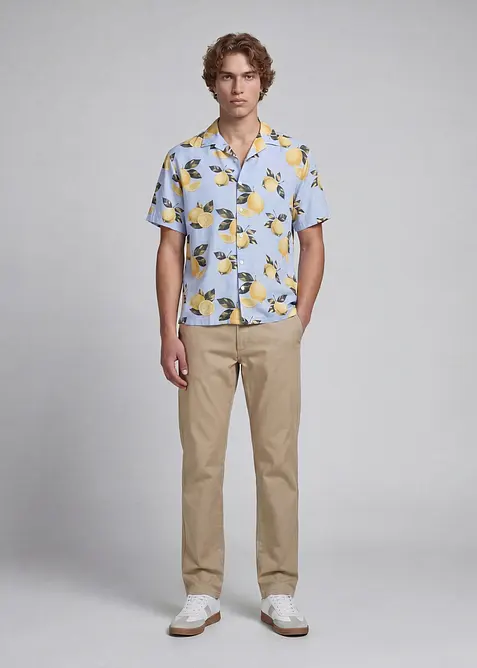 Chemise manches courtes JJ REBEL en viscose fluide, JJ REBEL
