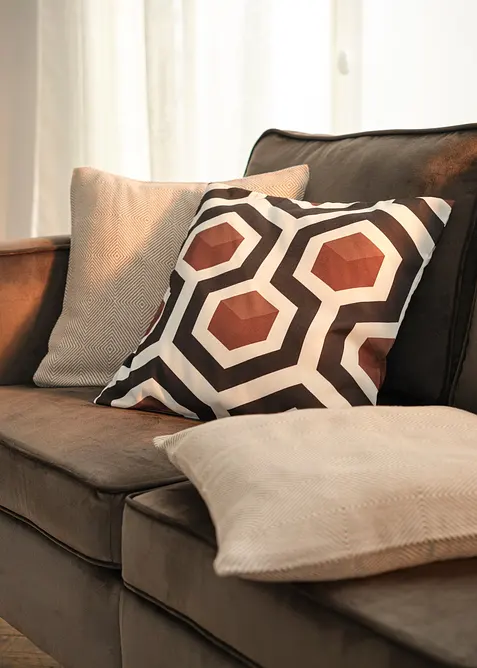 Lot de 2 housses de coussin &agrave; motif ethnique, bonprix